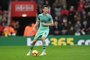 Southampton V Arsenal 2018-19 Prints: Laurent Koscielny Focused: Arsenal vs Southampton, Premier League 2018-19