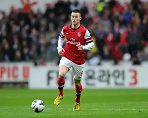 Swansea City V Arsenal 2012-13 Prints: Laurent Koscielny Focuses in Swansea City vs Arsenal Clash (2012-13)