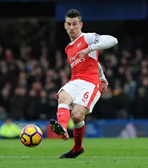 Chelsea V Arsenal 2016-17 Prints: Laurent Koscielny: In the Heart of the Battle - Chelsea vs Arsenal, Premier League 2016-17