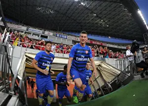Uwara Red Diamonds V Arsenal 2013-14 Prints: Laurent Koscielny Prepares for Arsenal's Clash with Urawa Red Diamonds (2013)