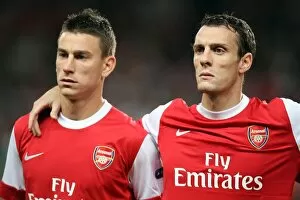 Images Dated 15th September 2010: Laurent Koscielny and Sebastien Squillaci (Arsenal). Arsenal 6: 0 SC Braga