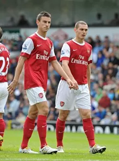 Images Dated 28th August 2010: Laurent Koscielny and Thomas Vermaelen (Arsenal). Blackburn Rovers 1: 2 Arsenal