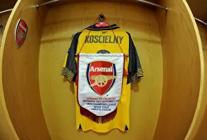 Laurent Koscielny's Arsenal Shirt in the Changing Room Before Arsenal v FC Basel Match (2016-17)