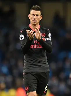 Manchester City V Arsenal 2017-18 Prints: Laurent Koscielny's Farewell Applause: Manchester City vs