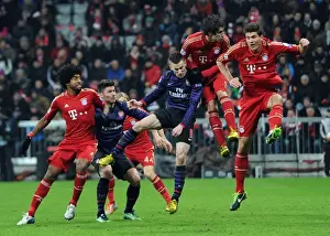 Bayern Munich V Arsenal 2012-13 Prints: Laurent Koscielny's Header