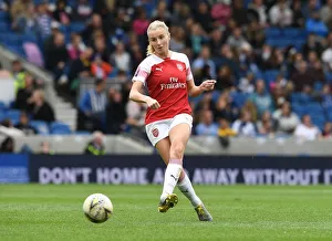 Brighton And Hove Albion Women V Arsenal Women 2018-19 Prints: Leah Williamson in Action for Arsenal Women vs Brighton & Hove Albion