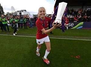 Images Dated 11th May 2019: Leah Williamson Lifts WSL Trophy: Arsenal Women Celebrate Championship Win over Manchester City