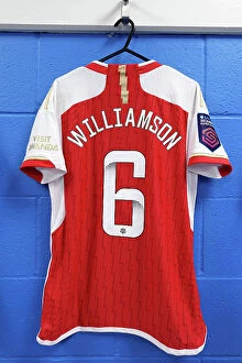Reading Women v Arsenal Women - Conti Cup 2023-24 Collection: Leah Williamson's Determined Gaze: Arsenal Women Prepare for Reading Match