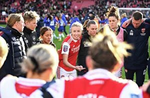 Arsenal Women v Chelsea Women 2022-23 Collection: Leah Williamson's Emotional Reaction: Arsenal Women vs Chelsea Women Clash at Emirates Stadium