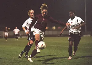 Lianne Sanderson (Arsenal) Ertha Pond and Katie Chapman (Charlton)