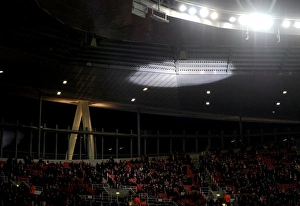 Arsenal v Monaco 2104/15 Collection: Light display pre match. Arsenal 1: 3 AS Monaco. UEFA Champions League
