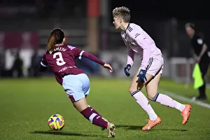West Ham United Women V Arsenal Women 2022-23 Prints: Lina Hurtig's Determined Battle: Arsenal FC vs