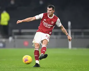 Tottenham Hotspur V Arsenal 2020-21 Prints: London Derby: Granit Xhaka in Action for Arsenal against Tottenham Hotspur