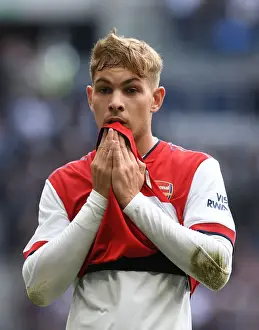 Tottenham Hotspur V Arsenal - The Mind Series 2021-22 Prints: London Derby Showdown: Emile Smith Rowe in Action for Arsenal vs. Tottenham Hotspur