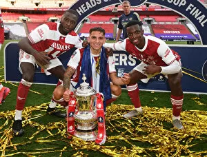 Images Dated 2nd August 2020: LONDON, ENGLAND - AUGUST 01: (L-R) Nicolas Pepe, Lucas Torreira