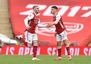 LONDON, ENGLAND - AUGUST 01: Sead Kolasinac and Hector Bellerin of Arsenal during the FA Cup Final match between