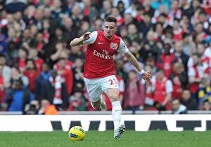 Arsenal v Tottenham 2011-12 Collection: LONDON, ENGLAND - FEBRUARY 26: Carl Jenkinson of Arsenal during the Barclays Premier League match