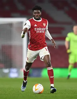 LONDON, ENGLAND - MARCH 18: Thomas Partey of Arsenal during the UEFA Europa League Round of 16 Second Leg match between