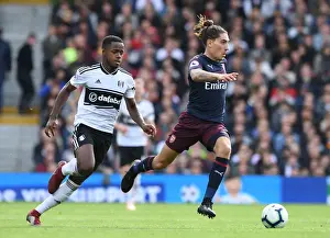 Fulham V Arsenal 2018-19 Prints: London Rivalry: Bellerin vs Sessegnon Clash in Fulham vs Arsenal (2018-19)