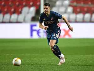 Lone Warrior: Granit Xhaka in Empty Eden Arena during Arsenal's UEFA Europa League Quarterfinal