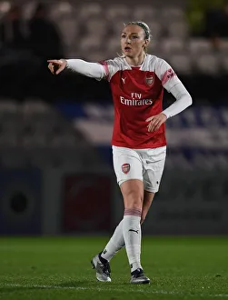 Arsenal Women V Birmingham City Women - WSL Continental Cup 2018-19 Prints: Louise Quinn in Action: Arsenal Women vs Birmingham City Women (FA WSL Cup)