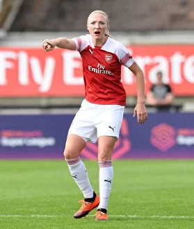 Images Dated 19th August 2018: Louise Quinn in Action: Arsenal Women vs West Ham United Women, Continental Cup