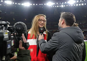 Images Dated 15th March 2018: Louise Quinn at Arsenal Women's Half-Time: Arsenal v AC Milan, UEFA Europa League 2018