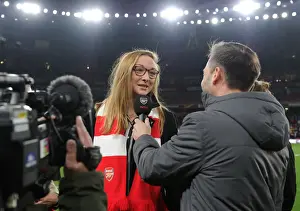 Arsenal V AC Milan 2017-18 Prints: Louise Quinn at Arsenal Women's Half-Time: Arsenal v AC Milan, UEFA Europa League 2018