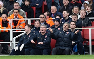 Arsenal v Fulham 2008-9 Gallery: (L>R) Colin Lewin