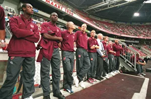 The Team Collection: (L>R) Justin Hoyte, Fabrice Muamba, David Bentley, Dennis Bergkamp, Arturo Lupoli