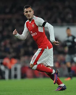 Arsenal V Southampton EFL Cup 2016-17 Prints: Lucas Perez in Action: Arsenal vs. Southampton - EFL Cup Quarter-Final