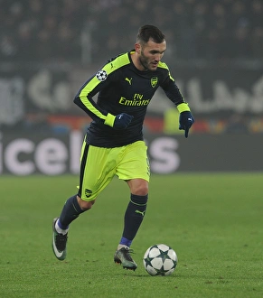 FC Basel V Arsenal 2016-17 Prints: Lucas Perez in Action: Arsenal vs. FC Basel - UEFA Champions League (2016-17)