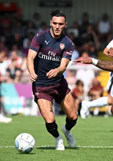 Lucas Perez in Action: Arsenal's Pre-Season Clash at Borehamwood