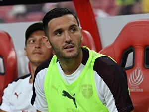 Arsenal v Atletico Madrid 2018-19 Collection: Lucas Perez: Arsenal's Readiness in Action against Atletico Madrid at International Champions Cup