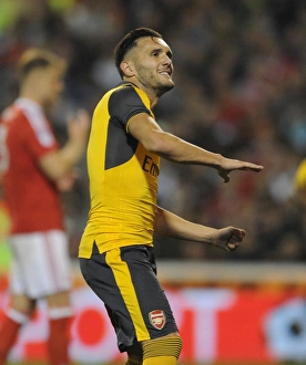 Nottingham Forest V Arsenal EPL Cup 3rd Round 2016-17 Prints: Lucas Perez Brace: Arsenal Triumph Over Nottingham Forest in EFL Cup
