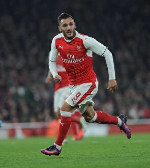 Images Dated 25th October 2016: Lucas Perez Scores in Arsenal's 2-0 EFL Cup Victory over Reading, 25/11/16
