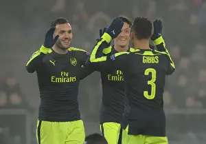 FC Basel V Arsenal 2016-17 Prints: Lucas Perez Scores Arsenal's Second Goal in UEFA Champions League Match against FC Basel (2016-17)
