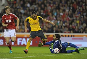 Nottingham Forest V Arsenal EPL Cup 3rd Round 2016-17 Prints: Lucas Perez Scores Brace: Arsenal Advance Past Nottingham Forest in EFL Cup