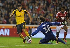 Nottingham Forest V Arsenal EPL Cup 3rd Round 2016-17 Prints: Lucas Perez Scores His Second as Arsenal Advance in EFL Cup Against Nottingham Forest