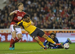 Nottingham Forest V Arsenal EPL Cup 3rd Round 2016-17 Prints: Lucas Perez Scores His Second Double: Arsenal's Third Goal Against Nottingham Forest in EFL Cup
