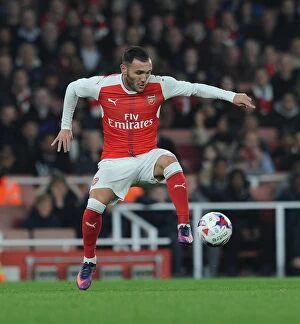 Images Dated 25th October 2016: Lucas Perez Scores the Winning Goal: Arsenal's EFL Cup Victory over Reading (November 25, 2016)