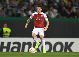 Sporting Lisbon V Arsenal 2018-19 Prints: Lucas Torreira in Action: Arsenal vs. Sporting CP, UEFA Europa League 2018-19