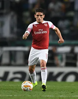 Sporting Lisbon V Arsenal 2018-19 Prints: Lucas Torreira in Action: Arsenal vs. Sporting CP - UEFA Europa League 2018-19