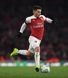 Arsenal V Blackpool Carabao Cup 2018-19 Prints: Lucas Torreira in Action: Arsenal vs. Blackpool, Carabao Cup 2018-19
