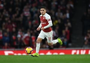 Images Dated 2nd December 2018: Lucas Torreira in Action: Arsenal vs. Tottenham, Premier League 2018-19