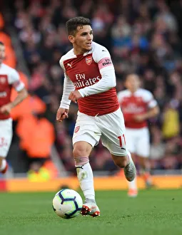 Arsenal V Everton 2018-19 Prints: Lucas Torreira in Action: Arsenal vs Everton, Premier League 2018-19