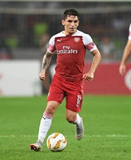 Images Dated 4th October 2018: Lucas Torreira in Action: Arsenal vs Qarabag, UEFA Europa League, Group E (October 2018)
