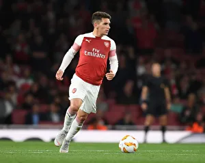 Arsenal V FC Vorskla Poltava 2018_19 Prints: Lucas Torreira in Action: Arsenal vs Vorskla Poltava, UEFA Europa League 2018-19