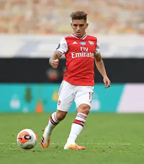 Wolverhampton Wanderers V Arsenal 2019-20 Prints: Lucas Torreira in Action: Wolverhampton Wanderers vs Arsenal FC, Premier League 2019-2020