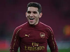 Arsenal V BATE Borisov 2018-19 Prints: Lucas Torreira Gears Up: Arsenal's Midfield Master Ready for Europa League Battle against BATE Borisov